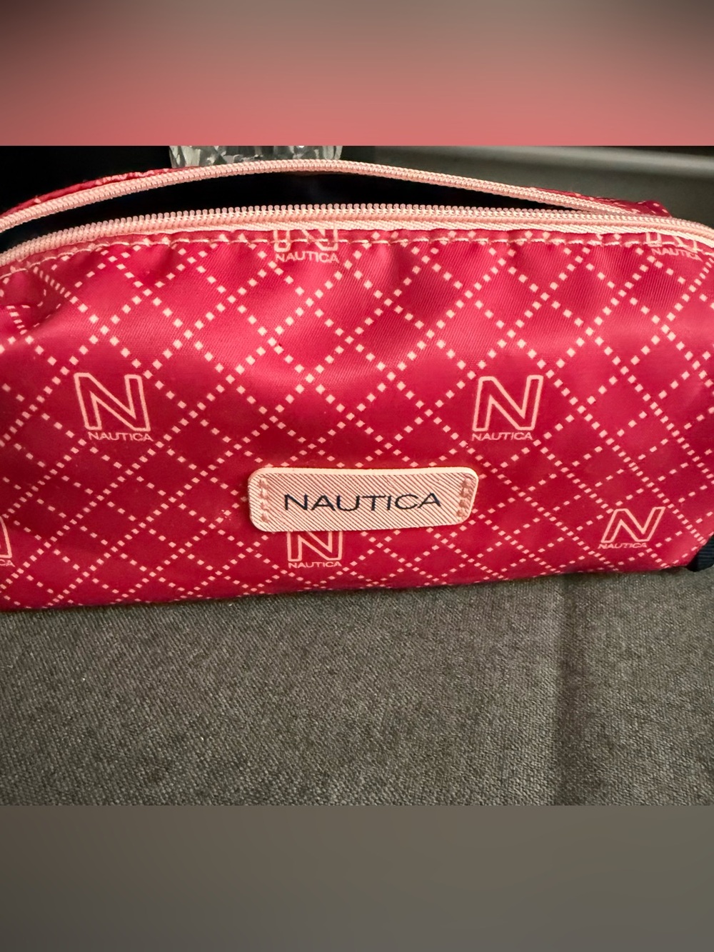Nautica Hot Pink Cosmetic Case